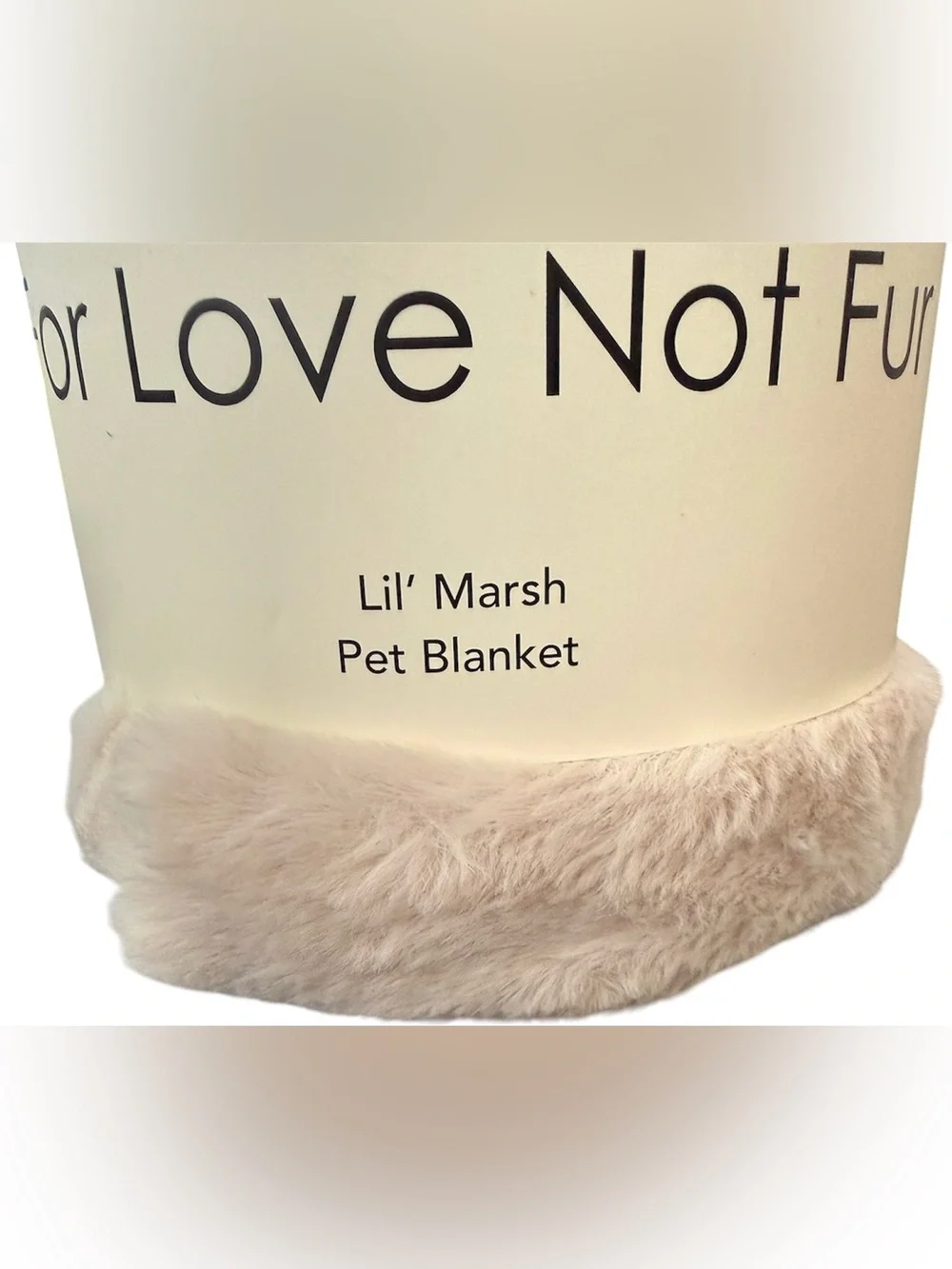 UnHide Lil’ Marsh Faux Fur Blanket 44” x 34” Beige Bear | Ultra Soft Cozy Throw